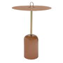 DKD Home Decor Mesita Auxiliar de Hierro y Piel Lila