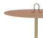 DKD Home Decor Mesita Auxiliar de Hierro y Piel Lila