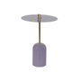 DKD Home Decor Mesita Auxiliar de Hierro y Piel Lila