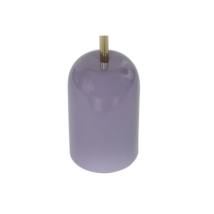 DKD Home Decor Mesita Auxiliar de Hierro y Piel Lila