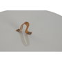 DKD Home Decor Mesita Auxiliar de Hierro y Cuero Gris con Acabado Lacado