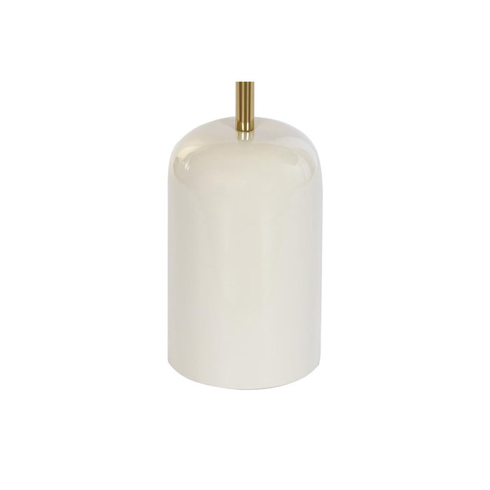 DKD Home Decor Mesita Auxiliar de Hierro y Cuero Gris con Acabado Lacado