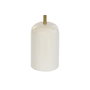 DKD Home Decor Mesita Auxiliar de Hierro y Cuero Gris con Acabado Lacado