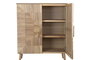 DKD Home Decor Aparador Scandi Marron Claro Dorado Paulownia MDF 100 x 44 x 118 cm
