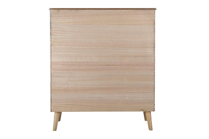 DKD Home Decor Aparador Scandi Marron Claro Dorado Paulownia MDF 100 x 44 x 118 cm