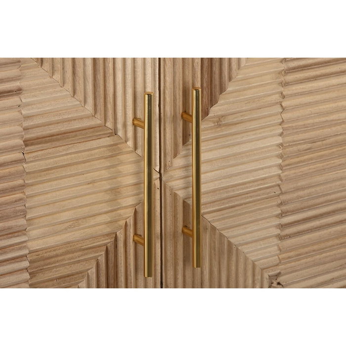 DKD Home Decor Aparador Scandi Marron Claro Dorado Paulownia MDF 100 x 44 x 118 cm