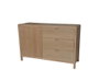 DKD Home Decor Buffet de Pino y MDF con 3 Cajones, Marrón Claro