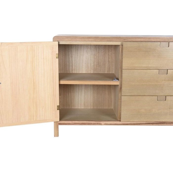 DKD Home Decor Buffet de Pino y MDF con 3 Cajones, Marrón Claro