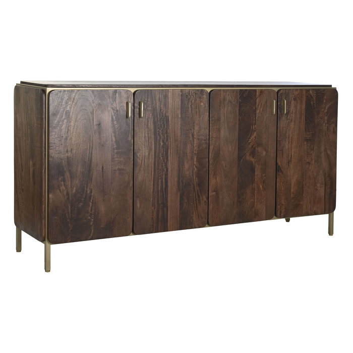 DKD Home Decor Buffet de Acero y Mango Marrón 160x40x81