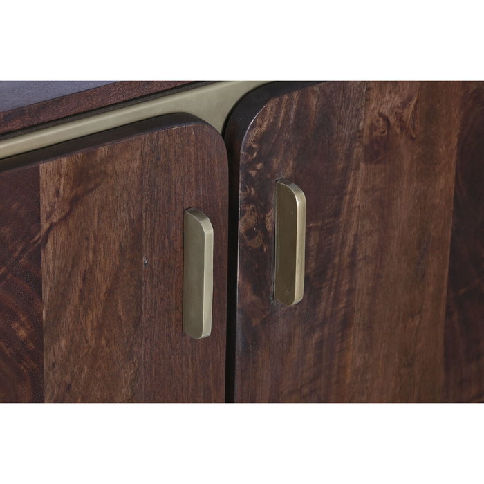 DKD Home Decor Buffet de Acero y Mango Marrón 160x40x81