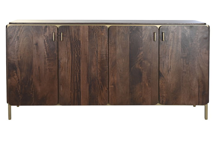 DKD Home Decor Buffet Moderno Marron Acero Mango 160 x 40 x 81 cm
