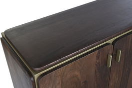 DKD Home Decor Buffet Moderno Marron Acero Mango 160 x 40 x 81 cm