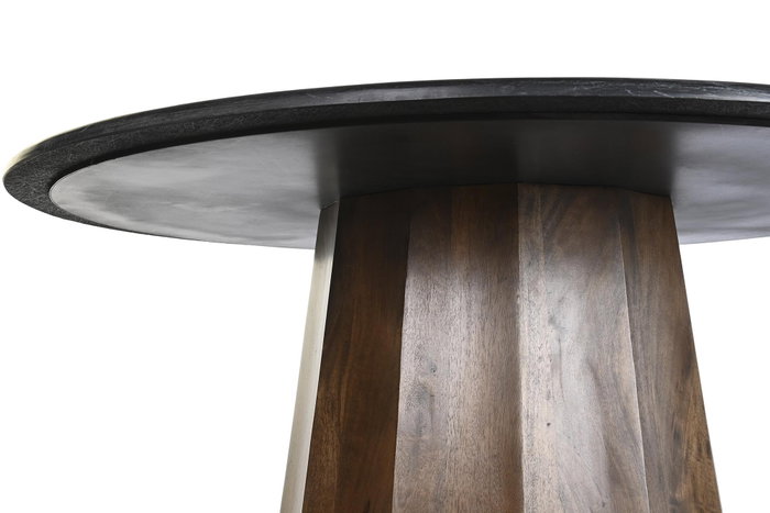 DKD Home Decor Mesa de Comedor Mango y Mármol Negro