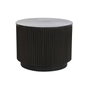 DKD Home Decor Mesa de Centro de Metal y Mármol Negro 61x61x41 cm