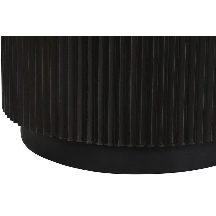 DKD Home Decor Mesa de Centro de Metal y Mármol Negro 61x61x41 cm