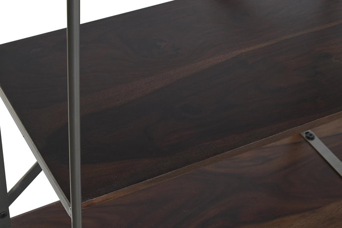 DKD Home Decor Estanteria Loft Marron Gris Claro Metal Sheesham 43 x 220 x 213 cm 4 Estantes