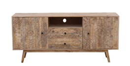 DKD Home Decor Mueble TV Arabe Natural 155 x 70 x 40 cm