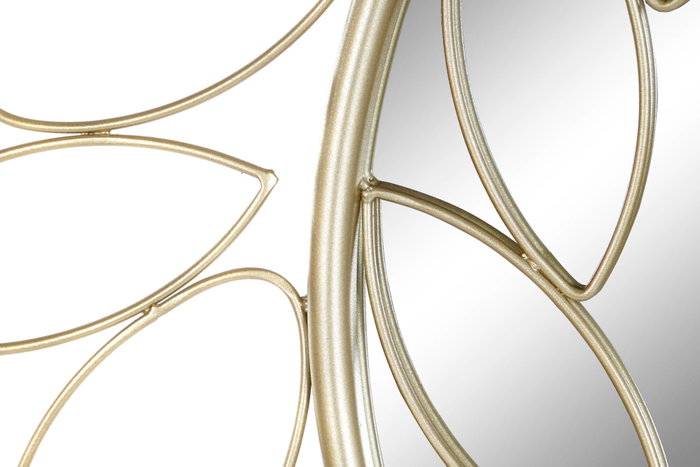 DKD Home Decor Espejo de Pared Metálico Dorado 80x80 cm DKD Home Decor Espejo de Pared Metálico Dorado 80x80 cm