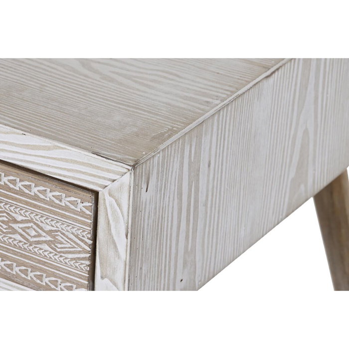 DKD Home Decor Mesa de Centro Abeto y Algodón Blanco 110x60x50
