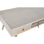 DKD Home Decor Mesa de Centro Abeto y Algodón Blanco 110x60x50