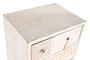 DKD Home Decor Cajonera Boho Blanco Natural Abeto Algodón 4 Cajones 48x35x89 cm
