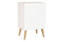 Mesita De Noche Boho DKD Home Decor Blanco Natural 35 x 72 x 48 cm