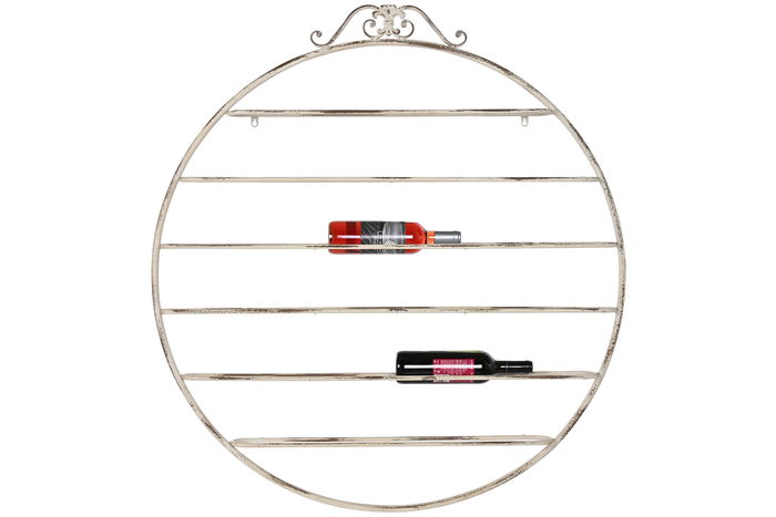 DKD Home Decor Botellero Romantico Blanco Metal 105 x 114 x 9.5 cm