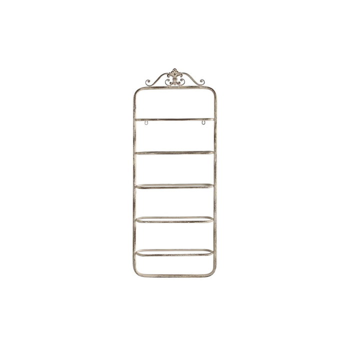 DKD Home Decor Botellero de Metal con Acabado Envejecido Blanco
