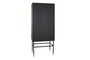 DKD Home Decor Armario Moderno Negro Gris 2 Puertas 40 x 181 x 75 cm