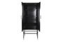 DKD Home Decor Armario Moderno Negro Gris 2 Puertas 40 x 181 x 75 cm