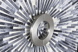 DKD Home Decor Armario Moderno Negro Gris 2 Puertas 40 x 181 x 75 cm