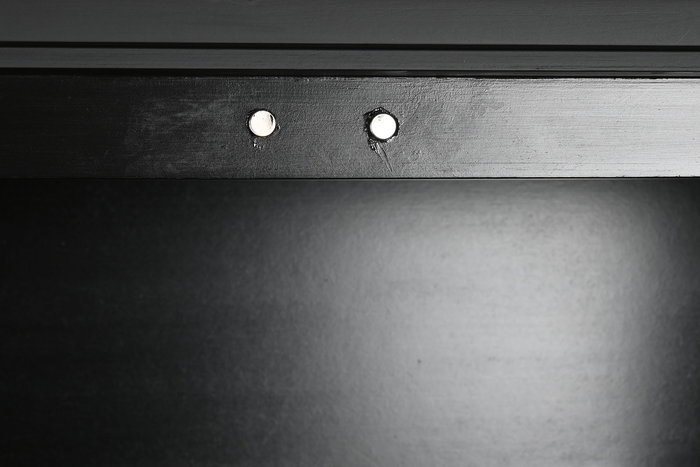 DKD Home Decor Aparador Moderno Negro Gris 2 Puertas 3 Estanterias 100 x 40 x 140 cm