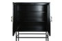 DKD Home Decor Aparador Moderno Negro Gris 2 Puertas 3 Estanterias 100 x 40 x 140 cm