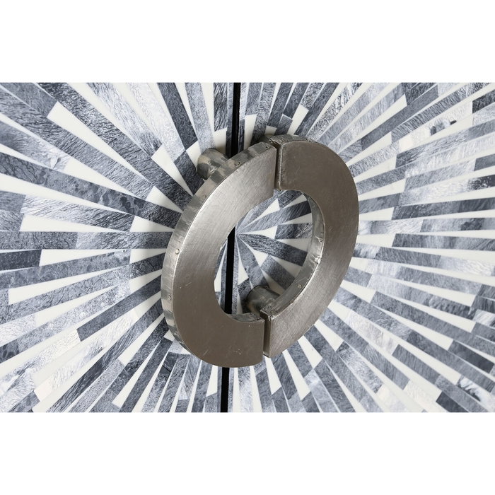 DKD Home Decor Aparador de Taracea Negro, Gris y Blanco DKD Home Decor Aparador de Taracea Negro, Gris y Blanco