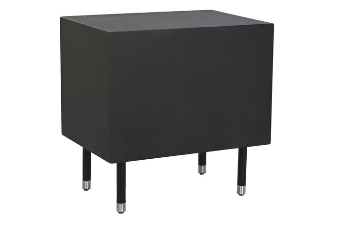 Mesita De Noche Moderno DKD Home Decor Negro Gris 35x51x50 cm