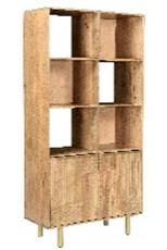 DKD Home Decor Estanteria Natural Dorado 90 x 40 x 180 cm