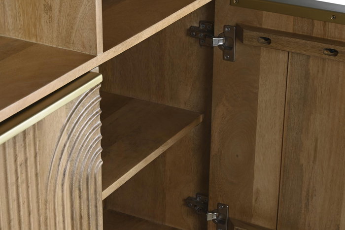 DKD Home Decor Estanteria Natural Dorado 90 x 40 x 180 cm