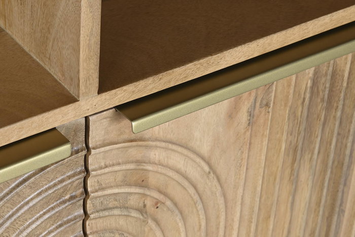 DKD Home Decor Estanteria Natural Dorado 90 x 40 x 180 cm