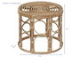 DKD Home Decor Mesita Auxiliar Balines Ratan Natural 38 x 38 x 38 cm