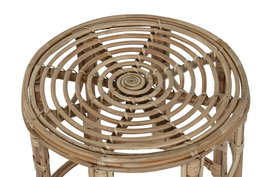 DKD Home Decor Mesita Auxiliar Balines Ratan Natural 38 x 38 x 38 cm