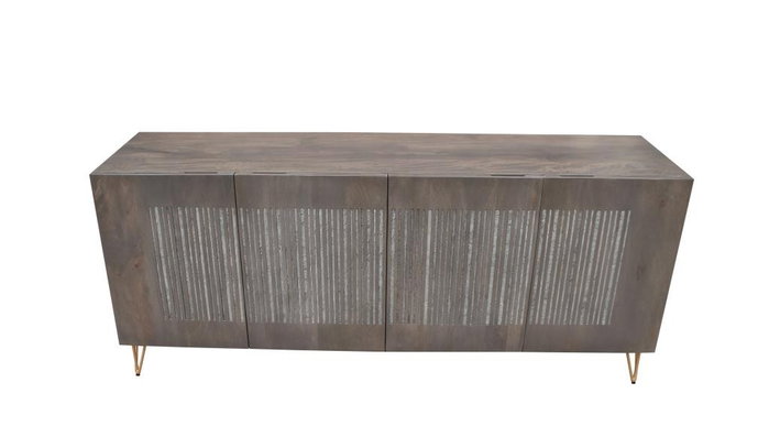 DKD Home Decor Buffet de Mango y Metal Marrón 177x45x77