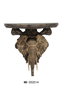 DKD Home Decor Repisa de Resina con Elefante Dorado y Negro