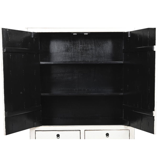 DKD Home Decor Armario Olmo Lacado Blanco