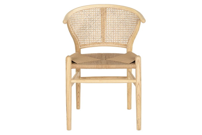 DKD Home Decor Silla Olmo y Ratán Natural