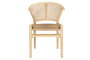 DKD Home Decor Silla Olmo y Ratán Natural