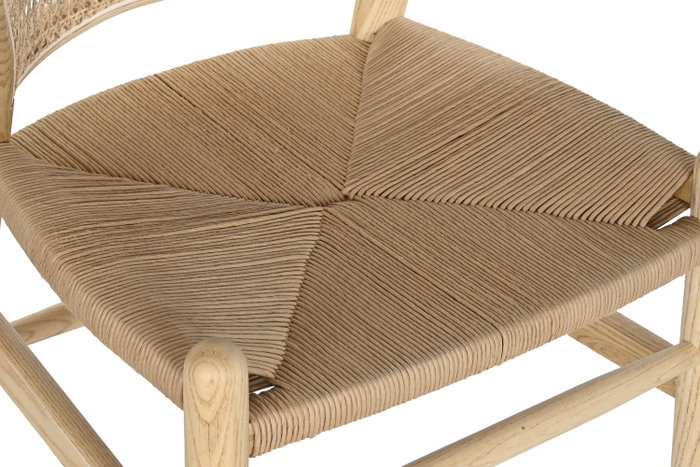 DKD Home Decor Silla Olmo y Ratán Natural