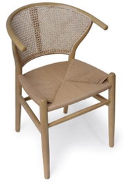 DKD Home Decor Silla Olmo y Ratán Natural
