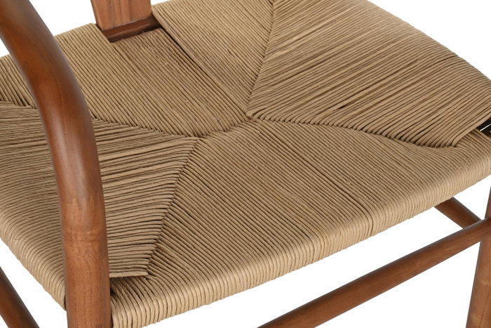 DKD Home Decor Silla Olmo Fibra Marrón