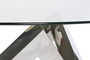 DKD Home Decor Mesa Centro Chic Plateado Transparente Acero Cristal templado 90 x 90 x 45 cm