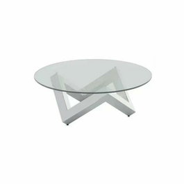 DKD Home Decor Mesa de Centro de Acero y Cristal Templado 90x90x45